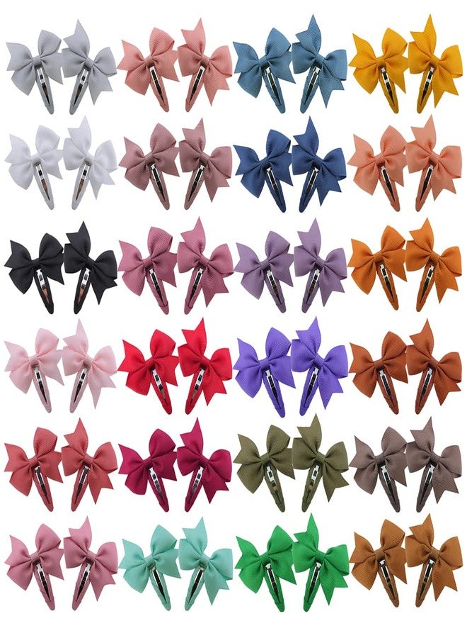 Baily 48 PCS Tiny Pinwheel Bow Hair Snap Clips for Baby Toddler Littlle Girls Fine Hair Pins in Fringe Bangs (Pinwheel Snap Clips 48 PCS - Image 2